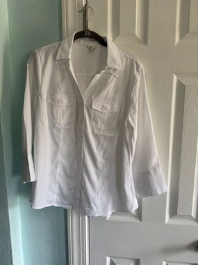 Cato White Collared Button-Up Shirt